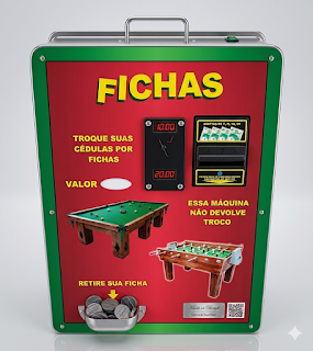 Maquina Troca Dinheiro por Fichas